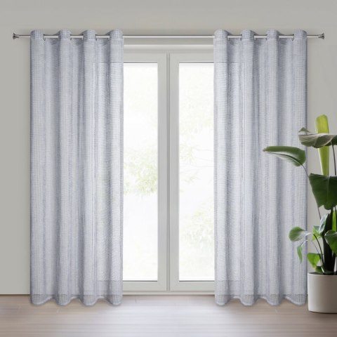 FIRANA GOTOWA NELI 140 X 250 CM SREBRNY EUROFIRANY FIRANA GOTOWA NELI 140 X 250 CM SREBRNY EUROFIRANY