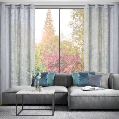 FIRANA GOTOWA NELI 140 X 250 CM SREBRNY EUROFIRANY FIRANA GOTOWA NELI 140 X 250 CM SREBRNY EUROFIRANY