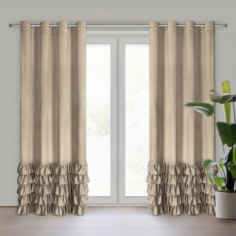 ZASŁONA GOTOWA CARLI 140 X 250 CM CIEMNOBEŻOWY EUROFIRANY ZASŁONA GOTOWA CARLI 140 X 250 CM CIEMNOBEŻOWY EUROFIRANY