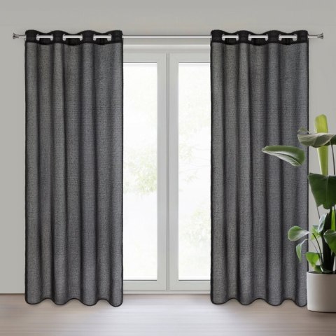 ZASŁONA GOTOWA AGIS 140 X 250 CM CZARNY EUROFIRANY ZASŁONA GOTOWA AGIS 140 X 250 CM CZARNY EUROFIRANY