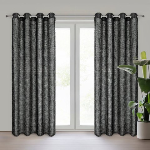 ZASŁONA GOTOWA TIFFANY 135 X 250 CM CZARNY EUROFIRANY ZASŁONA GOTOWA TIFFANY 135 X 250 CM CZARNY EUROFIRANY