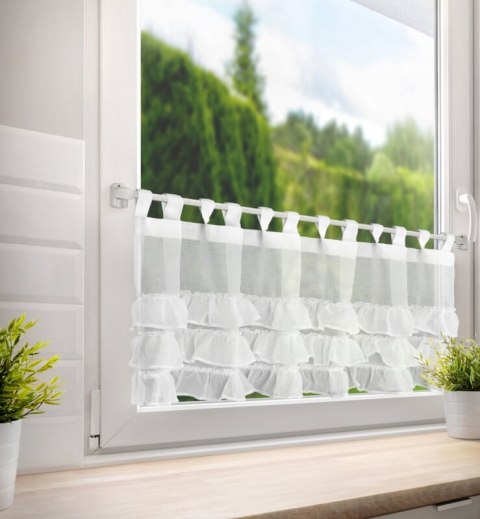 FIRANA GOTOWA LILIAN 1 NA SZELKACH 150 X 45 CM BIAŁY EUROFIRANY FIRANA GOTOWA LILIAN 1 NA SZELKACH 150 X 45 CM BIAŁY EUROFIRANY