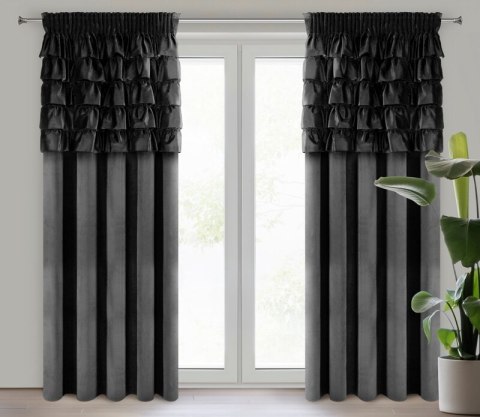 ZASŁONA GOTOWA AURA NA TAŚMIE 140 X 270 CM CZARNY EUROFIRANY ZASŁONA GOTOWA AURA NA TAŚMIE 140 X 270 CM CZARNY EUROFIRANY