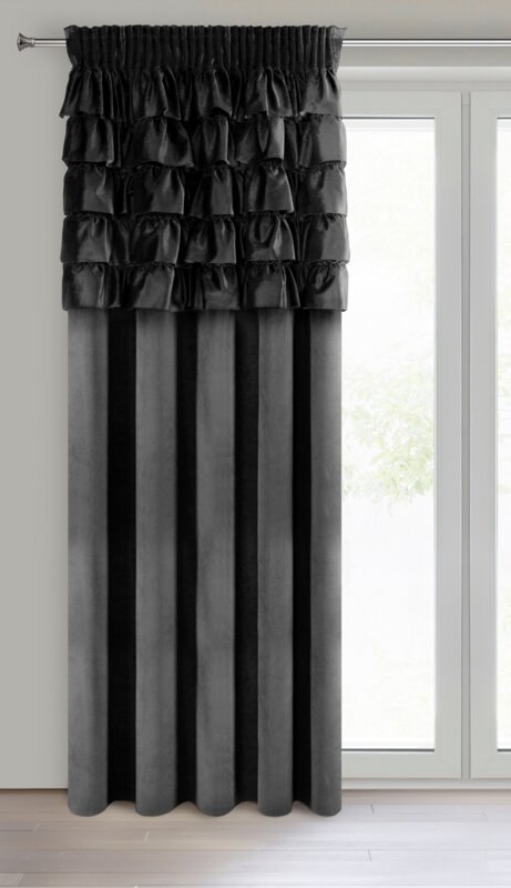 ZASŁONA GOTOWA AURA NA TAŚMIE 140 X 270 CM CZARNY EUROFIRANY ZASŁONA GOTOWA AURA NA TAŚMIE 140 X 270 CM CZARNY EUROFIRANY