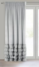 ZASŁONA GOTOWA DANI NA TAŚMIE 140 X 270 CM SREBRNY EUROFIRANY