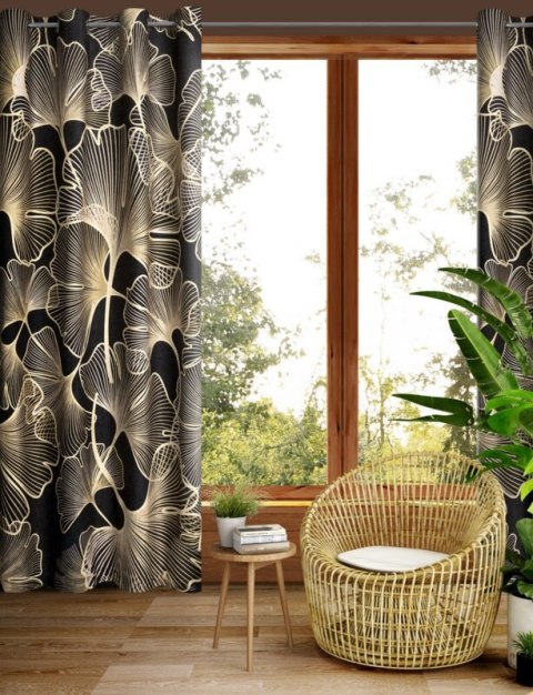 ZASŁONA GOTOWA VENUS 140 X 250 CM CZARNY EUROFIRANY ZASŁONA GOTOWA VENUS 140 X 250 CM CZARNY EUROFIRANY