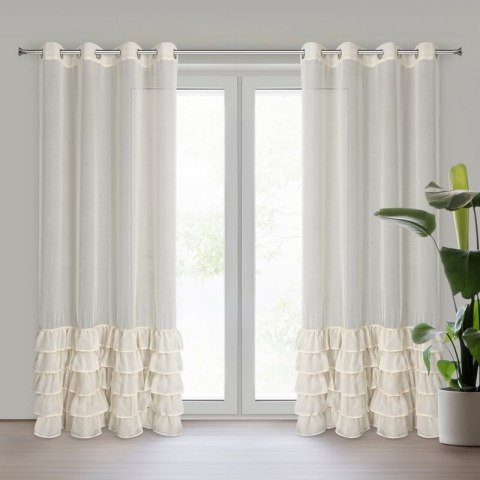 FIRANA GOTOWA CARLI 140 X 250 CM BEŻOWY EUROFIRANY FIRANA GOTOWA CARLI 140 X 250 CM BEŻOWY EUROFIRANY