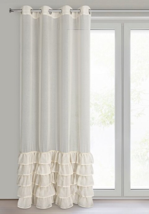 FIRANA GOTOWA CARLI 140 X 250 CM BEŻOWY EUROFIRANY FIRANA GOTOWA CARLI 140 X 250 CM BEŻOWY EUROFIRANY