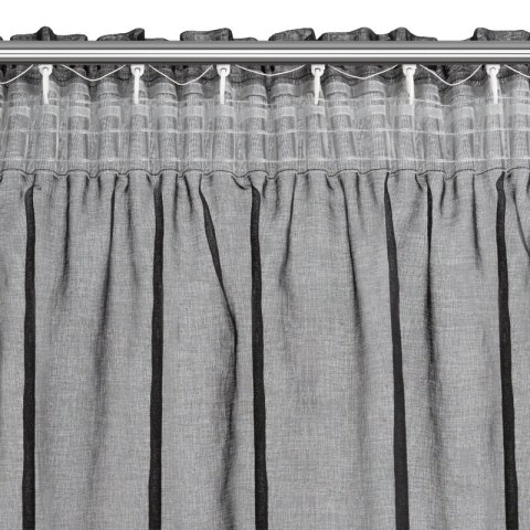 FIRANA GOTOWA CARLI NA TAŚMIE 140 X 250 CM CZARNY EUROFIRANY FIRANA GOTOWA CARLI NA TAŚMIE 140 X 250 CM CZARNY EUROFIRANY
