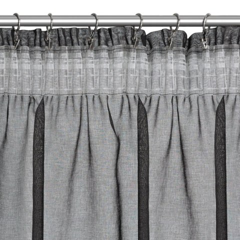 FIRANA GOTOWA CARLI NA TAŚMIE 140 X 250 CM CZARNY EUROFIRANY FIRANA GOTOWA CARLI NA TAŚMIE 140 X 250 CM CZARNY EUROFIRANY