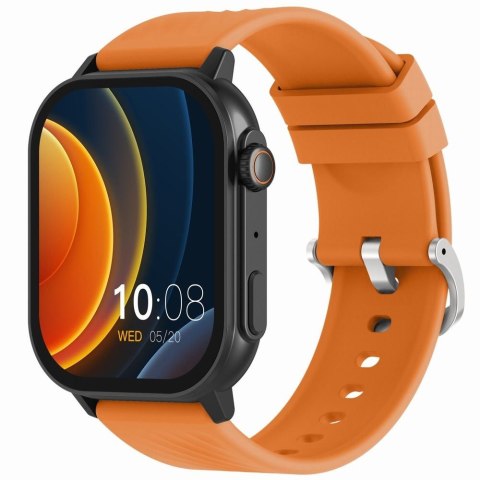 Smartwatch Gravity GT15-2 Pomarańczowy Pasek Silikonowy + Czarna Bransoleta Smartwatch Gravity GT15-2 Pomarańczowy Pasek Silikonowy + Czarna Bransoleta