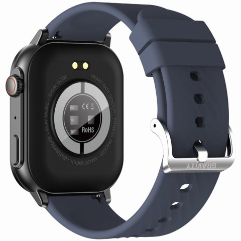 Smartwatch Gravity GT15-4 Niebieski Pasek Silikonowy + Tytanowa Bransoleta Smartwatch Gravity GT15-4 Niebieski Pasek Silikonowy + Tytanowa Bransoleta
