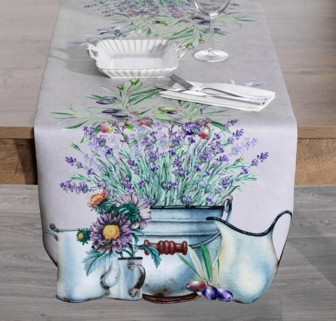 OBRUS SUMMER1 40 X 140 CM JASNOSZARY EUROFIRANY OBRUS SUMMER1 40 X 140 CM JASNOSZARY EUROFIRANY