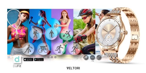 Smartwatch Damski Veltori VT350-1 Bransoleta Różowe Złoto Smartwatch Damski Veltori VT350-1 Bransoleta Różowe Złoto