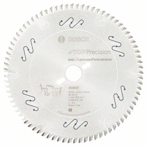 PIŁA TARCZOWA BS CB S 250*30*80Z PIŁA TARCZOWA BS CB S 250*30*80Z