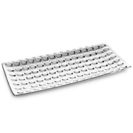 PATERA DEKORACYJNA LEONA (1) 31 X 13 X 3 CM SREBRNY EUROFIRANY