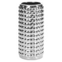 WAZON DEKORACYJNY LEONA (2) FI 11 X 25 CM SREBRNY EUROFIRANY