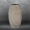 WAZON DEKORACYJNY MOLI 16 X 12 X 27 CM SREBRNY EUROFIRANY