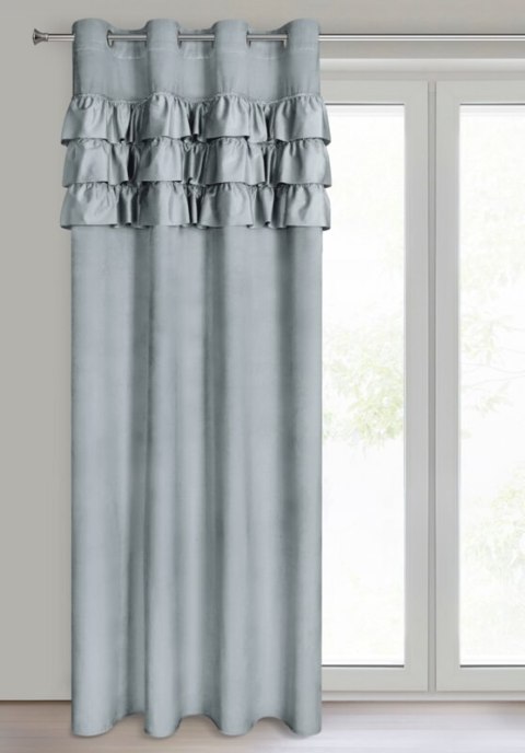 ZASŁONA GOTOWA SAMI 140 X 250 CM SREBRNY EUROFIRANY ZASŁONA GOTOWA SAMI 140 X 250 CM SREBRNY EUROFIRANY