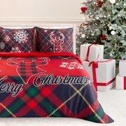 KOMPLET POŚCIELI ŚWIATECZNEJ DASHER 220 X 200 CM CZERWONY EUROFIRANY KOMPLET POŚCIELI ŚWIATECZNEJ DASHER 220 X 200 CM CZERWONY EUROFIRANY