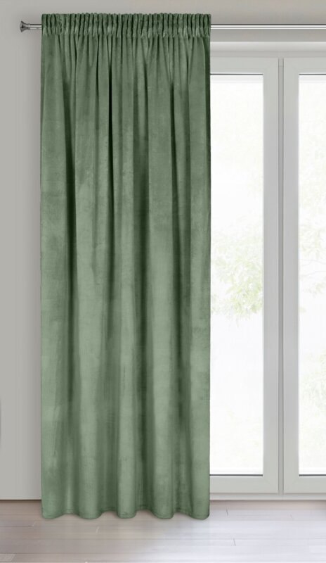 ZASŁONA GOTOWA MELANIE NA TAŚMIE 140 X 270 CM CIEMNOMIĘTOWY EUROFIRANY ZASŁONA GOTOWA MELANIE NA TAŚMIE 140 X 270 CM CIEMNOMIĘTOWY EUROFIRANY