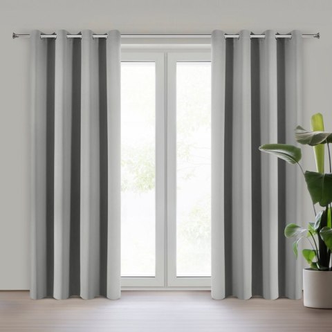 ZASŁONA GOTOWA NERISA 140 X 250 CM SREBRNY EUROFIRANY ZASŁONA GOTOWA NERISA 140 X 250 CM SREBRNY EUROFIRANY
