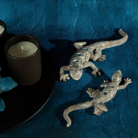 FIGURKA DEKORACYJNA GATOS 20 X 8 X 3 CM STALOWY EUROFIRANY FIGURKA DEKORACYJNA GATOS 20 X 8 X 3 CM STALOWY EUROFIRANY