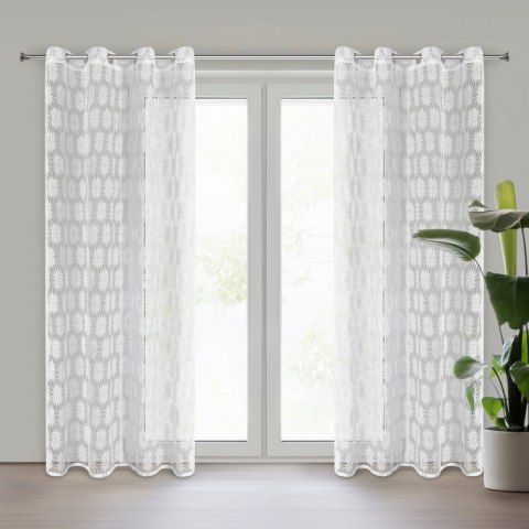 FIRANA GOTOWA ROZI 140 X 250 CM BIAŁY EUROFIRANY FIRANA GOTOWA ROZI 140 X 250 CM BIAŁY EUROFIRANY