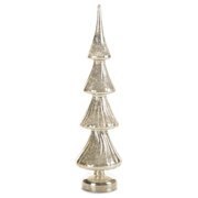 FIGURKA ŚWIATECZNA SZ170C 12 X 12 X 45 CM SREBRNY EUROFIRANY