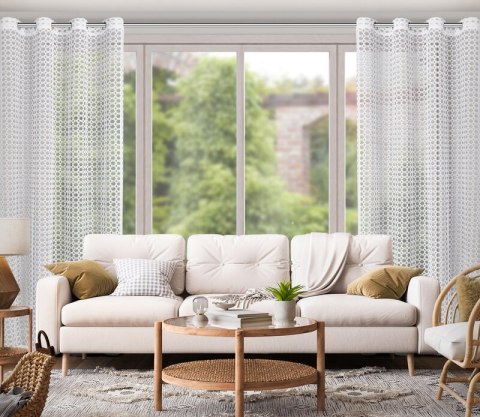 FIRANA GOTOWA CARMEN 140 X 250 CM BIAŁY EUROFIRANY FIRANA GOTOWA CARMEN 140 X 250 CM BIAŁY EUROFIRANY