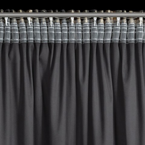 ZASŁONA GOTOWA RENIA NA TAŚMIE 140 X 270 CM CZARNY EUROFIRANY ZASŁONA GOTOWA RENIA NA TAŚMIE 140 X 270 CM CZARNY EUROFIRANY