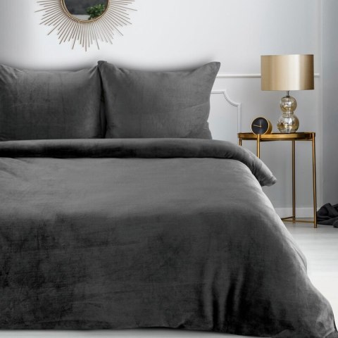 KOMPLET POŚCIELI FLANO 2 160 X 200 CM STALOWY EUROFIRANY KOMPLET POŚCIELI FLANO 2 160 X 200 CM STALOWY EUROFIRANY