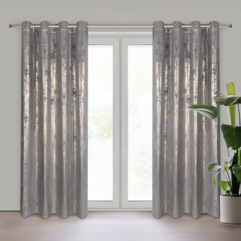 ZASŁONA GOTOWA RENIA 140 X 250 CM STALOWY EUROFIRANY ZASŁONA GOTOWA RENIA 140 X 250 CM STALOWY EUROFIRANY