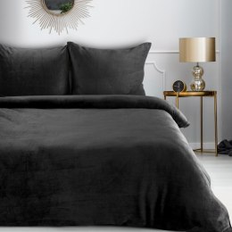 KOMPLET POŚCIELI FLANO 2 220 X 200 CM CZARNY EUROFIRANY