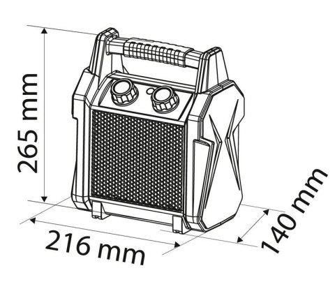 NAGRZEWNICA ELEKTRYCZNA CERAMICZNA PTC 2KW NAGRZEWNICA ELEKTRYCZNA CERAMICZNA PTC 2KW