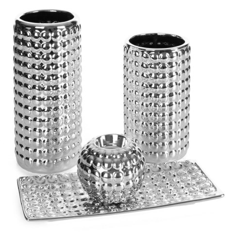 WAZON DEKORACYJNY LEONA (2) FI 11 X 25 CM SREBRNY EUROFIRANY WAZON DEKORACYJNY LEONA (2) FI 11 X 25 CM SREBRNY EUROFIRANY