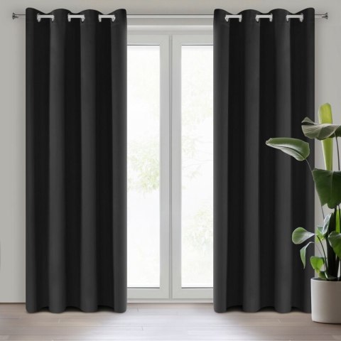 ZASŁONA GOTOWA LOGAN 140 X 270 CM CZARNY EUROFIRANY ZASŁONA GOTOWA LOGAN 140 X 270 CM CZARNY EUROFIRANY