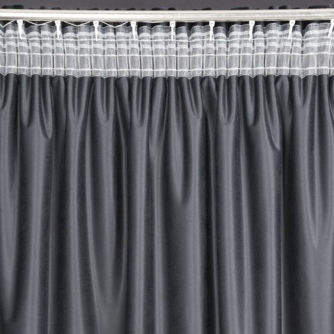 ZASŁONA GOTOWA MARIELA NA TAŚMIE 140 X 270 CM CZARNY EUROFIRANY ZASŁONA GOTOWA MARIELA NA TAŚMIE 140 X 270 CM CZARNY EUROFIRANY