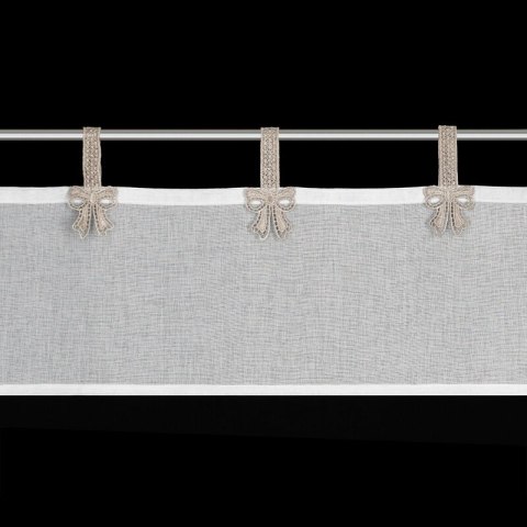 FIRANA GOTOWA MELISA NA SZELKACH 150 X 30 CM BIAŁY EUROFIRANY FIRANA GOTOWA MELISA NA SZELKACH 150 X 30 CM BIAŁY EUROFIRANY