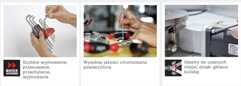 ZESTAW KLUCZY TRZPIENIOWYCH Z UCHWYTEM PROSTAR 9CZ. ZESTAW KLUCZY TRZPIENIOWYCH Z UCHWYTEM PROSTAR 9CZ.