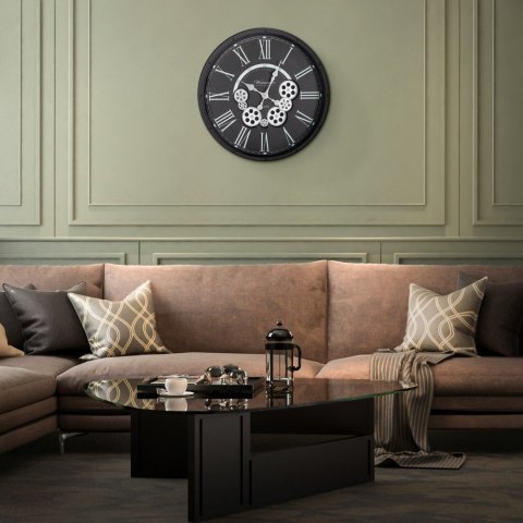 ZEGAR DEKORACYJNY 85 O 48 X 8 CM CZARNY EUROFIRANY ZEGAR DEKORACYJNY 85 O 48 X 8 CM CZARNY EUROFIRANY