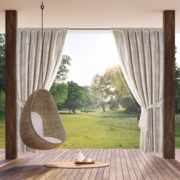 ZASŁONA GOTOWA GARDEN 15 NA TAŚMIE 155 X 200 CM PUDROWY EUROFIRANY