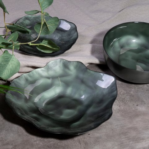 SZKLANA MISA DEKORACYJNA NIKOL FI 21 X 7 CM ZIELONY EUROFIRANY SZKLANA MISA DEKORACYJNA NIKOL FI 21 X 7 CM ZIELONY EUROFIRANY
