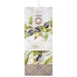 KOMPLET RĘCZNIKÓW KUCHENNYCH OLIVE 50 X 75 CM NATURALNY EUROFIRANY