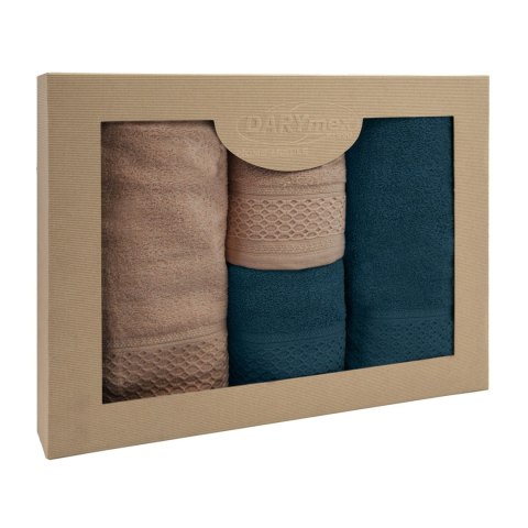 Ręcznik D Bawełna 100% Solano Beż + Granat (P) 2x50x90+2x70x140 kpl. Darymex Ręcznik D Bawełna 100% Solano Beż + Granat (P) 2x50x90+2x70x140 kpl. Darymex