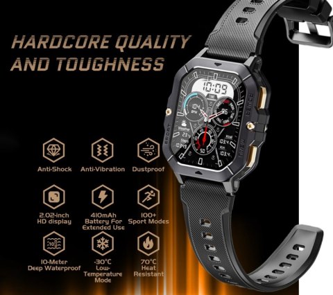 Smartwatch Męski Rubicon RNCF23-1 BLACK Smartwatch Męski Rubicon RNCF23-1 BLACK