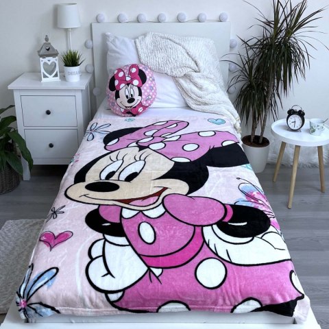 Koc flanelowy 100x150 Myszka Minnie róż (coral) Jerry Fabrics Koc flanelowy 100x150 Myszka Minnie róż (coral) Jerry Fabrics