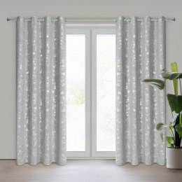 ZASŁONA GOTOWA SOLANA 140 X 250 CM SREBRNY EUROFIRANY
