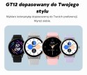 Smartwatch Damski GRAVITY GT12-5 Szary Pasek Silikonowy + Bransoleta Różowe Złoto