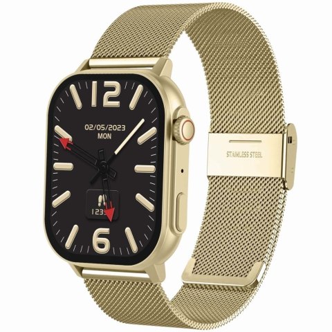 Smartwatch Damski GRAVITY GT15-10 Biały Pasek Silikonowy + Złota Bransoleta Smartwatch Damski GRAVITY GT15-10 Biały Pasek Silikonowy + Złota Bransoleta
